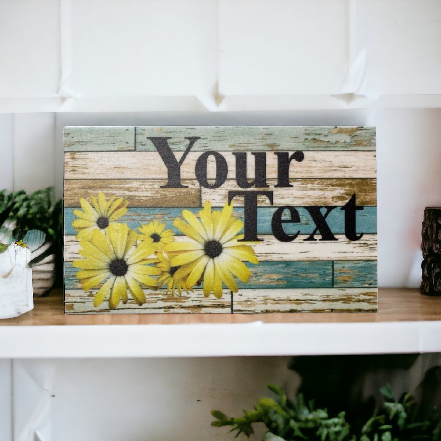 Daisy Yellow Custom Personalised Sign - The Renmy Store Homewares & Gifts 