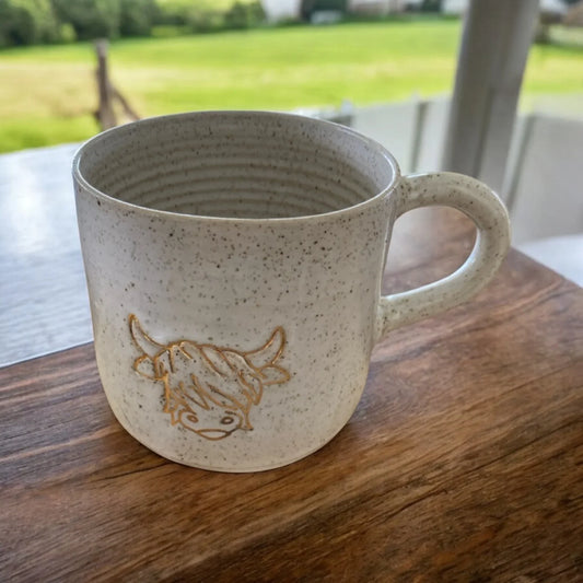 Mug Cup Highland Cow Pottery Ceramic Aussie Made - The Renmy Store Homewares & Gifts