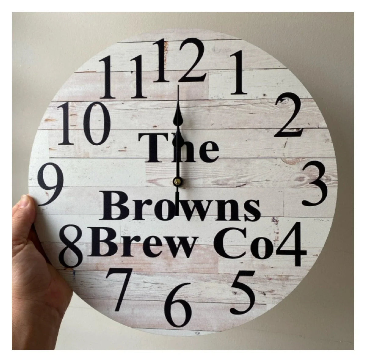 Clock Wall Wooden Custom Personalised Aussie Made - The Renmy Store Homewares & Gifts