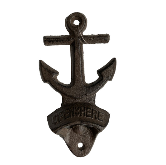 Wall Bottle Opener Anchor Nautical - The Renmy Store Homewares & Gifts 