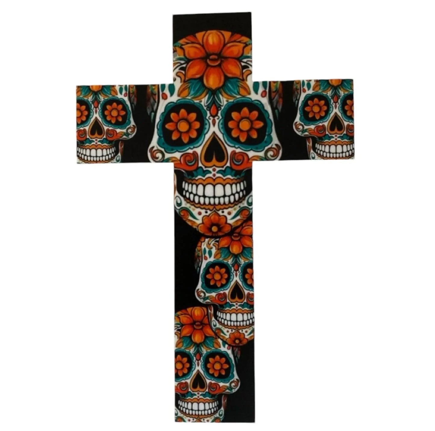 Cross Mexican Day Of The Dead Skull Home Garden Wall Decoration - The Renmy Store Homewares & Gifts