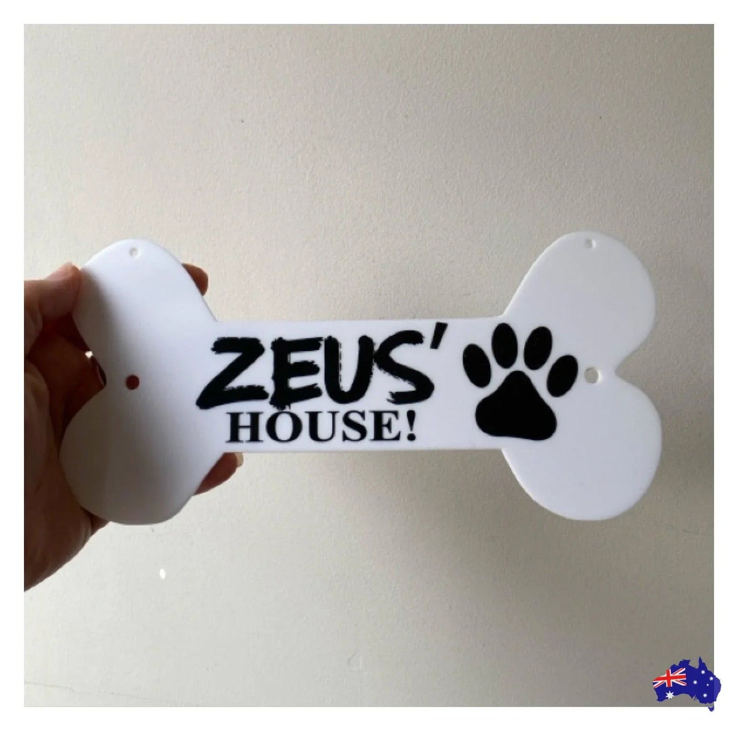 Dog Bone Dogs Name Custom House Sign - The Renmy Store Homewares & Gifts