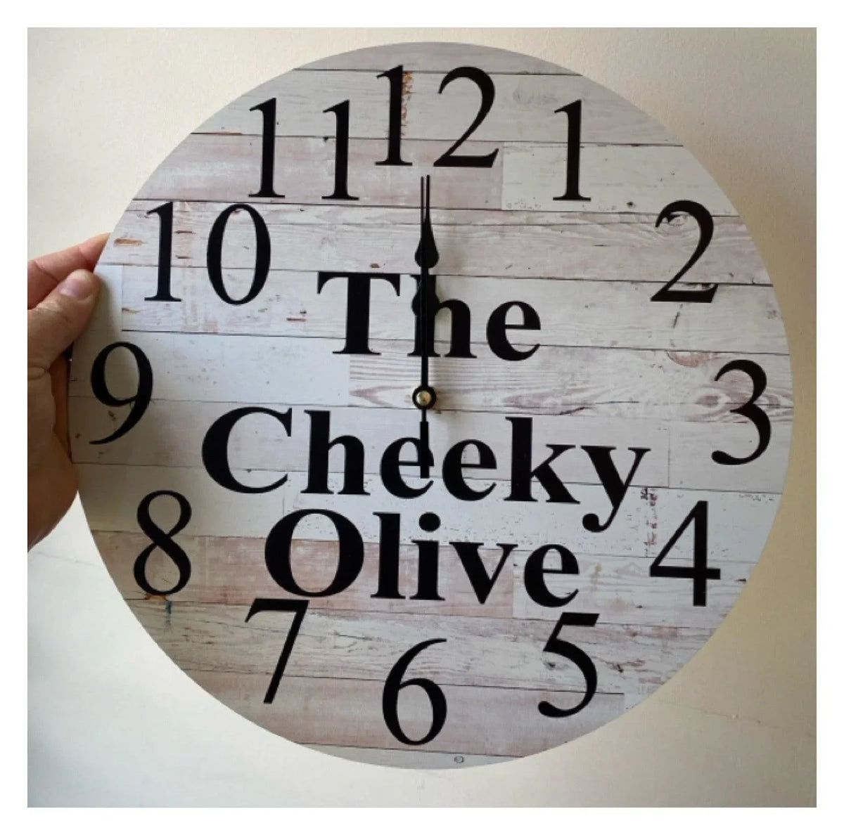 Clock Wall Wooden Custom Personalised Aussie Made - The Renmy Store Homewares & Gifts