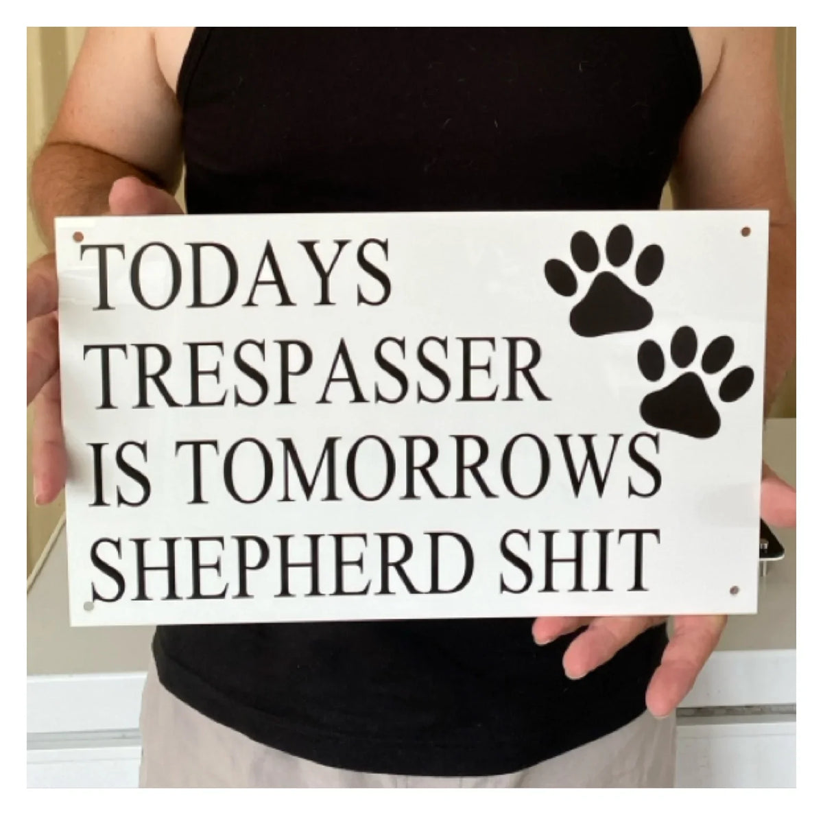 Dog Cat Pet Paw White Custom Sign - The Renmy Store Homewares & Gifts