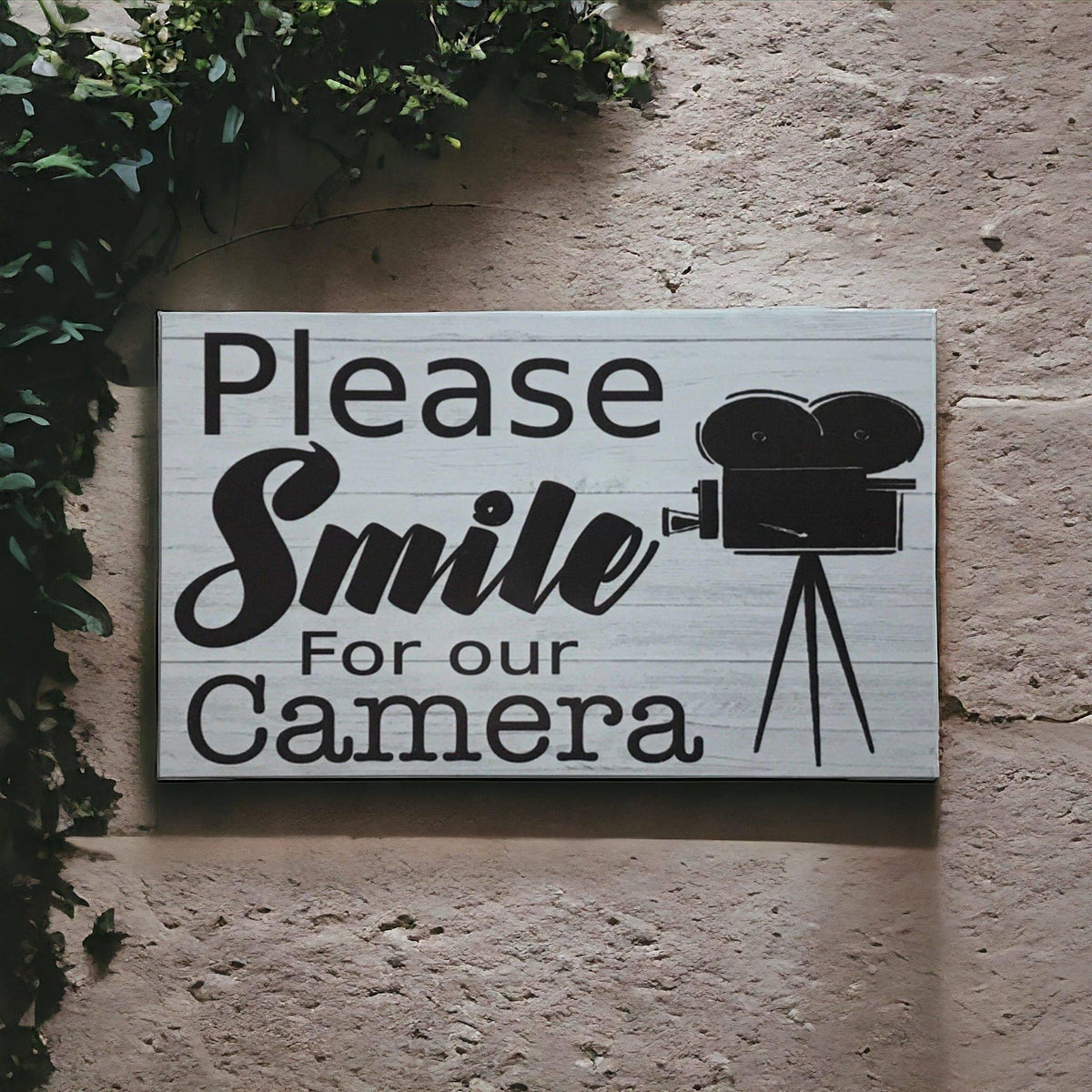 Please Smile For Camera Property Shop Sign - The Renmy Store Homewares & Gifts