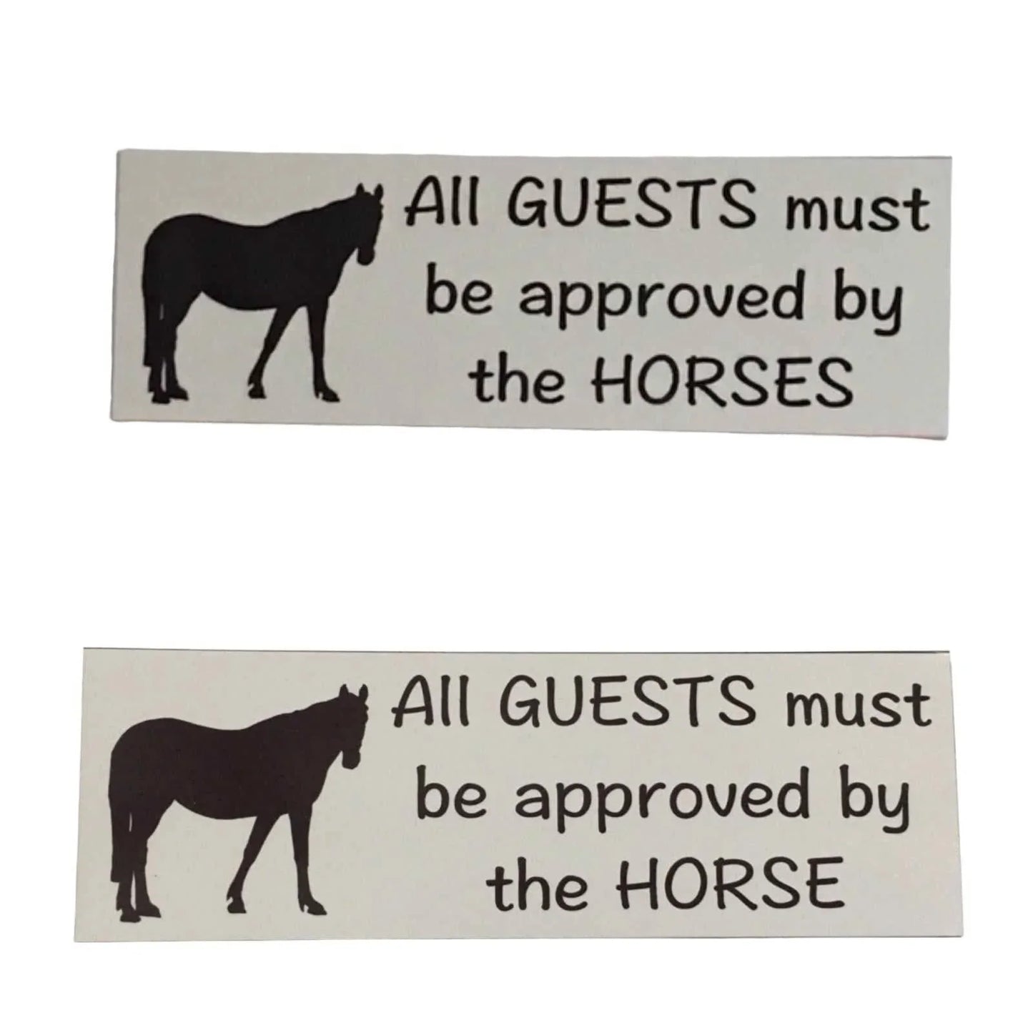 Horse Horses Guests Approved Sign - The Renmy Store Homewares & Gifts