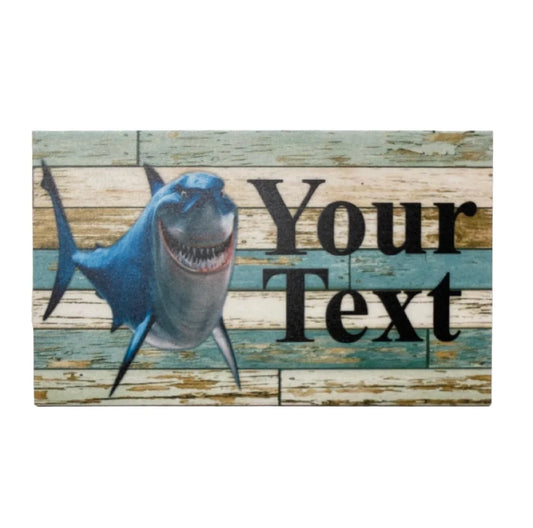 Shark Funny Custom Personalised Sign - The Renmy Store Homewares & Gifts