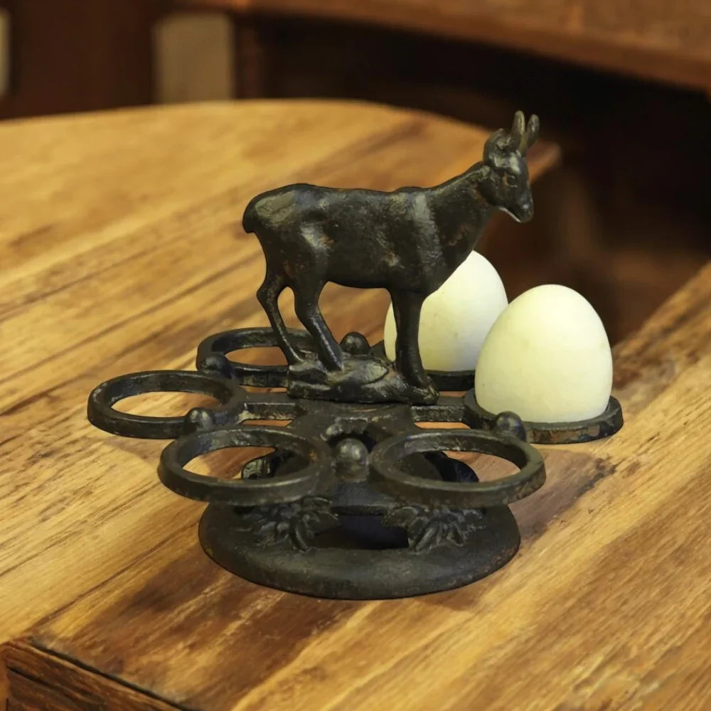 Egg Holder Goat Cast Iron Farmhouse