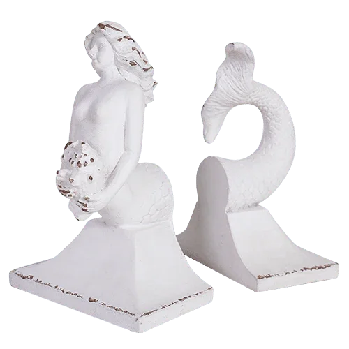 Mermaid Book Ends Bookends Library Office - The Renmy Store Homewares & Gifts