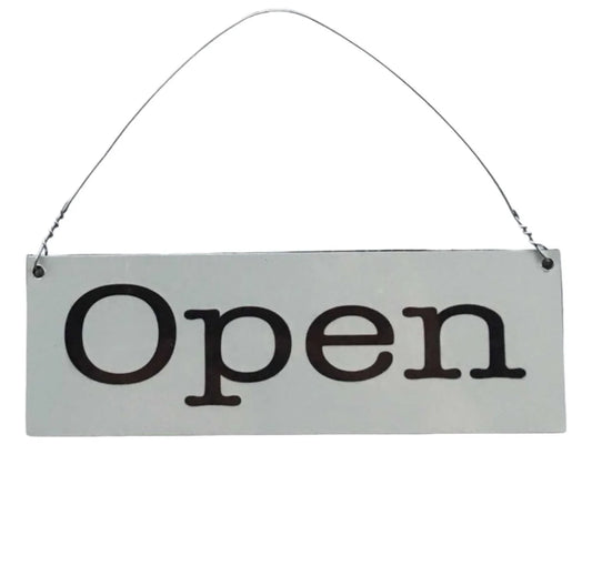 Open Closed White Business Shop Cafe Hanging Sign - The Renmy Store Homewares & Gifts