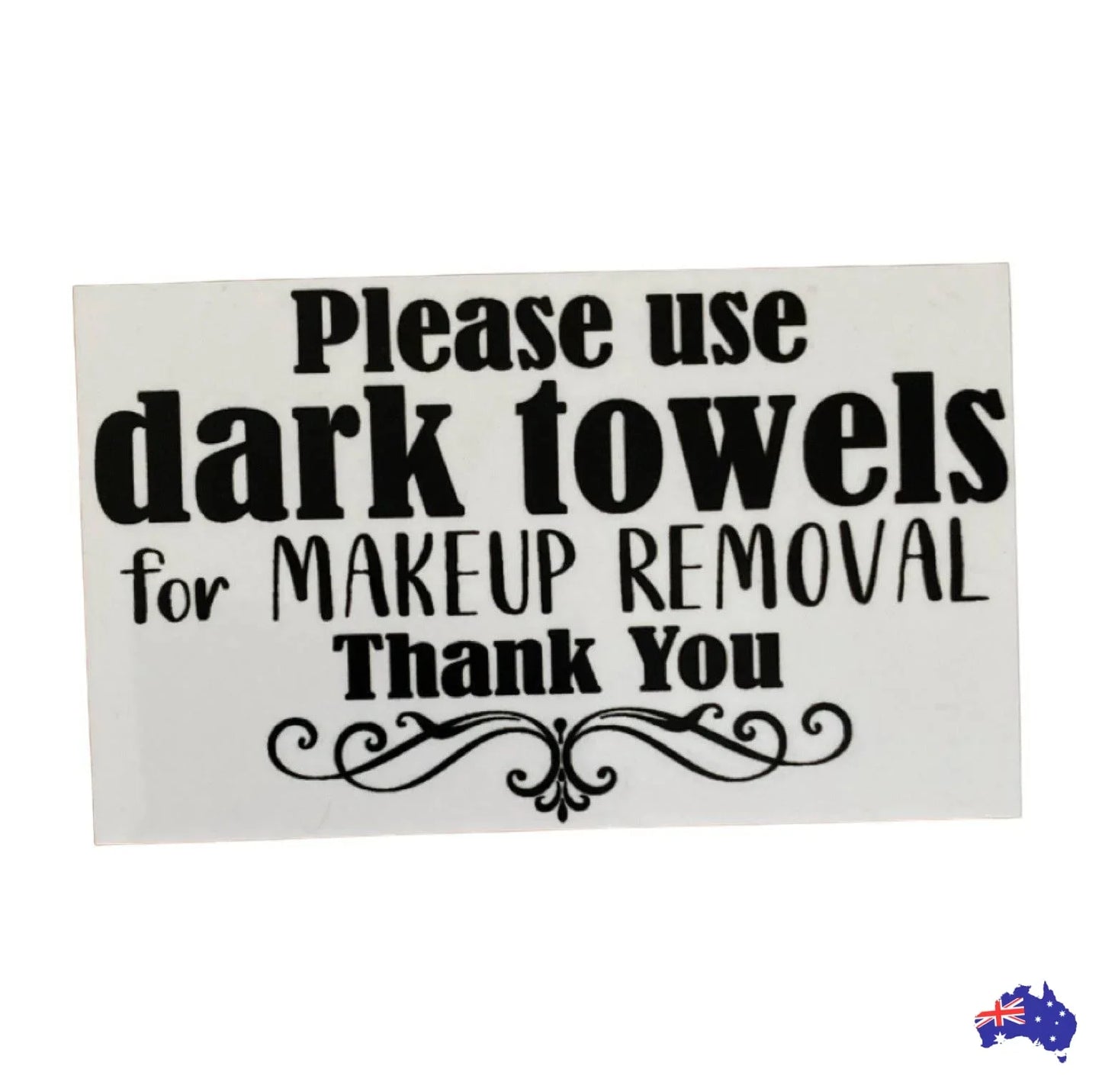 Dark Towels for Makeup Removal BNB Guest Motel Hotel Sign - The Renmy Store Homewares & Gifts