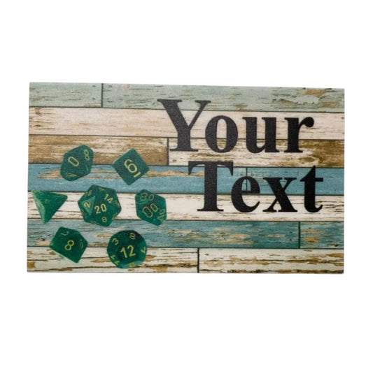 Seven Dice Dungeons Dragons Custom Sign - The Renmy Store Homewares & Gifts