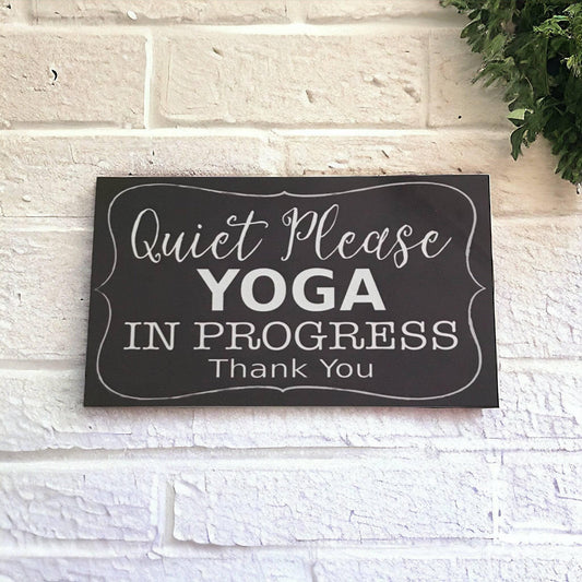 Quiet Please Yoga In Progress Thank You Sign - The Renmy Store Homewares & Gifts