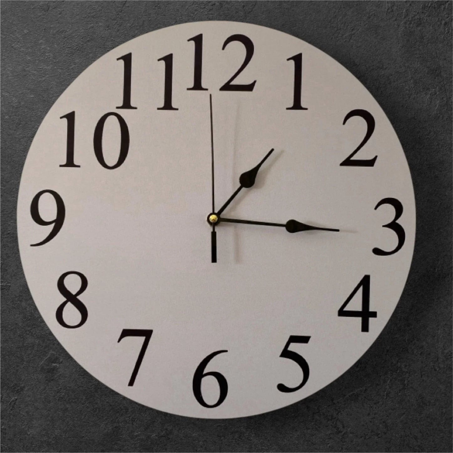 Clock Wall Light Grey Aussie Made - The Renmy Store Homewares & Gifts