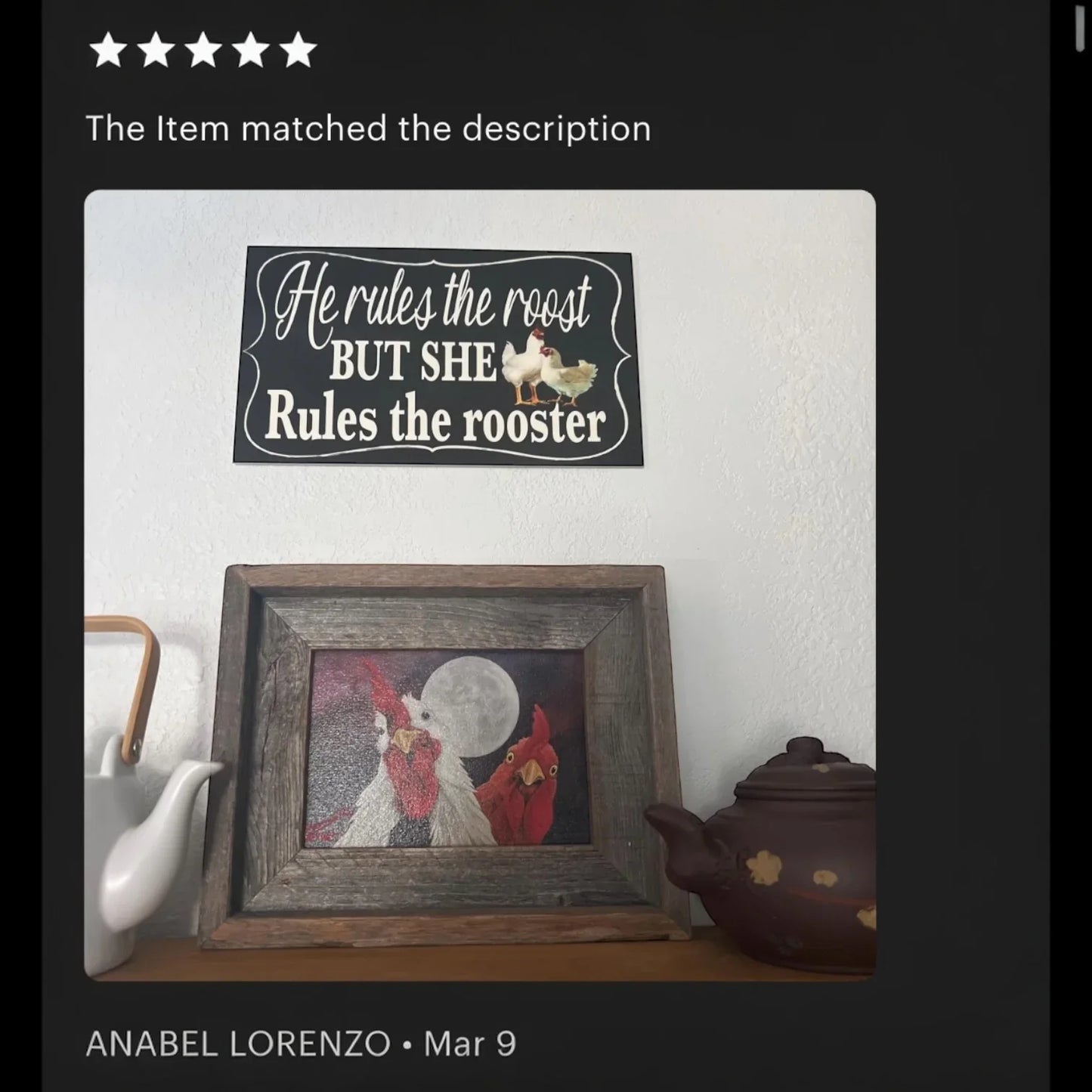 He Rules The Roost But She Rules The Rooster Sign - The Renmy Store Homewares & Gifts