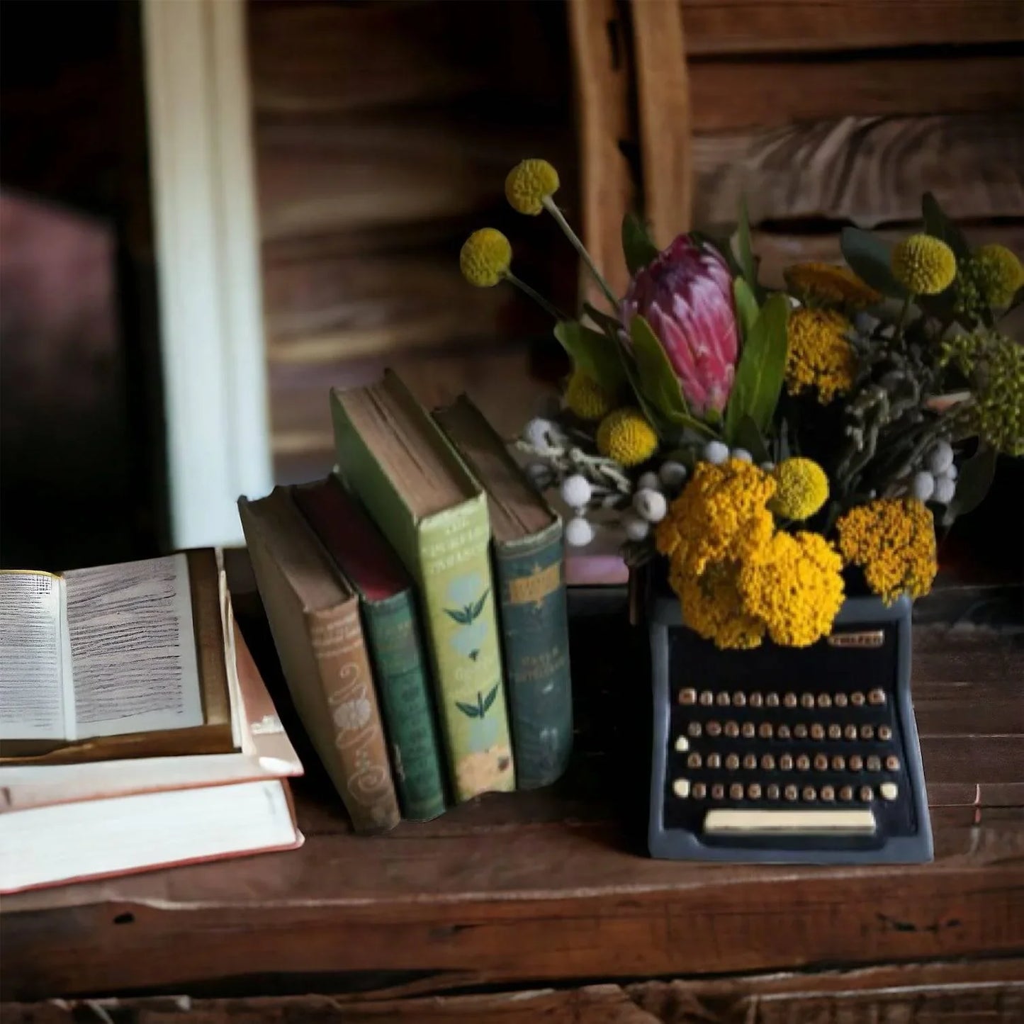 Writer Black Funky Pot Plant Large - The Renmy Store Homewares & Gifts