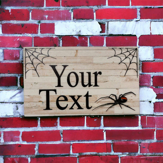 Redback Spider Custom Personalised Sign - The Renmy Store Homewares & Gifts