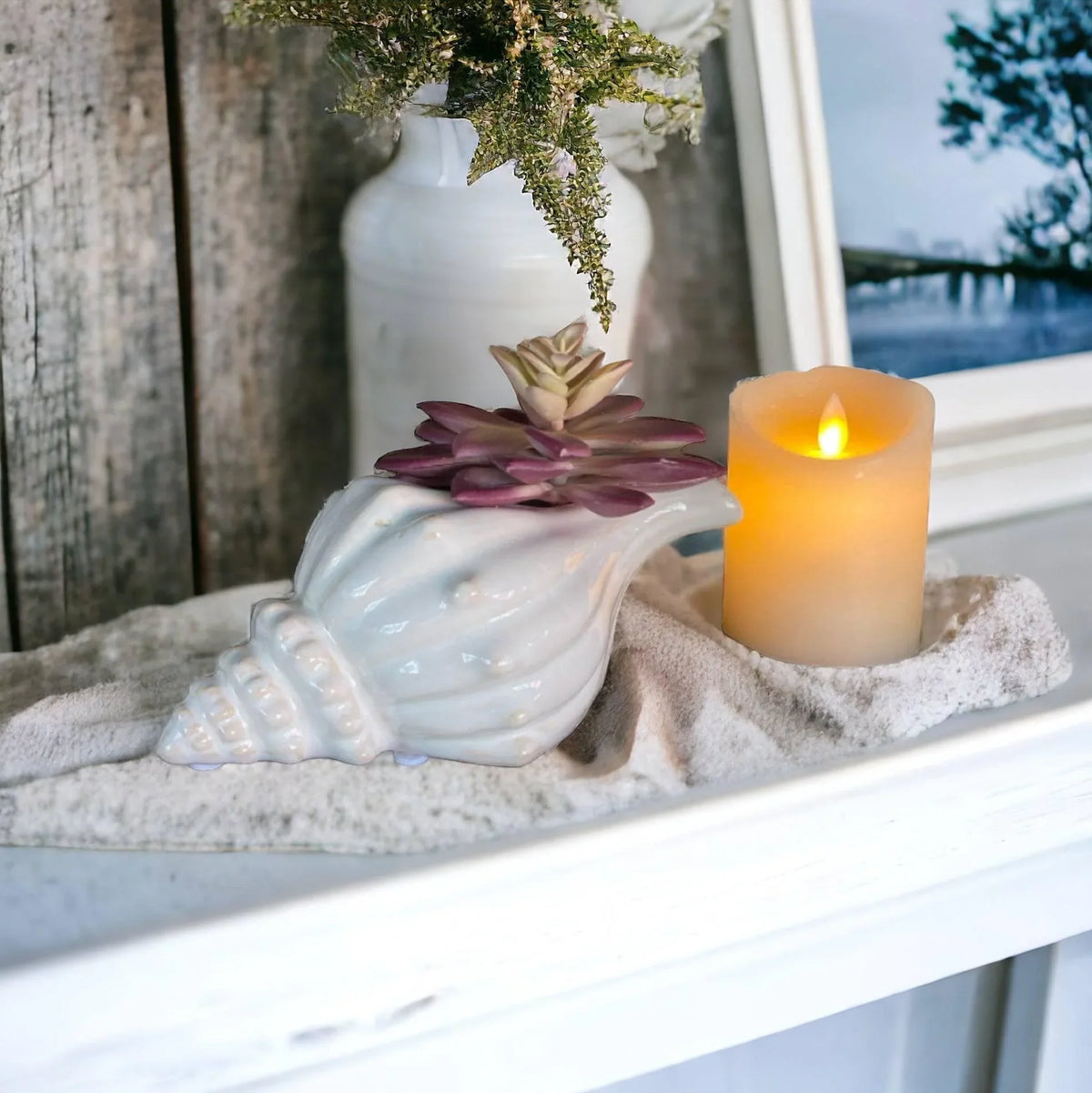 Shell Beach Ocean Planter Pot - The Renmy Store Homewares & Gifts