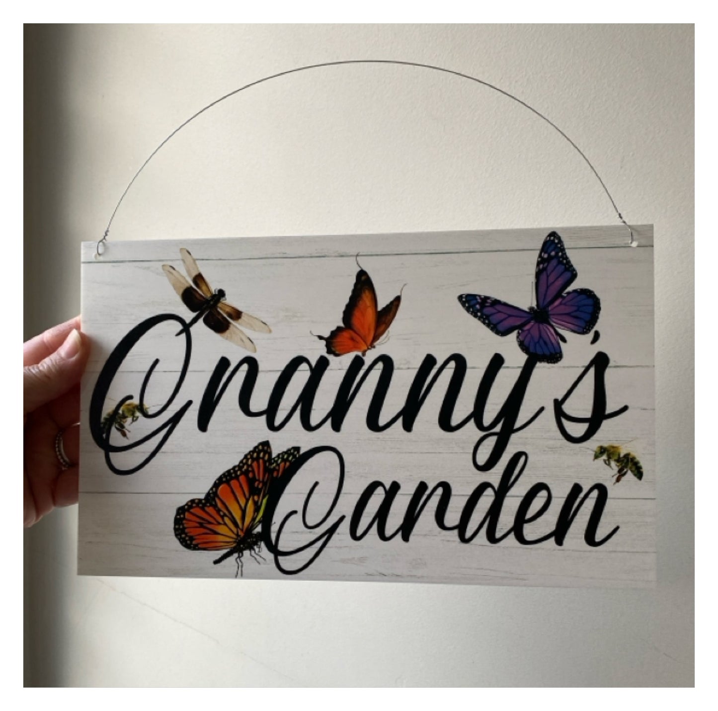 Butterfly Dragonfly Custom Personalised Place Sign