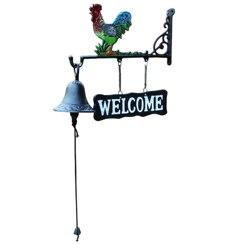 Doorbell Door Bell Welcome Cast Iron Rooster - The Renmy Store Homewares & Gifts