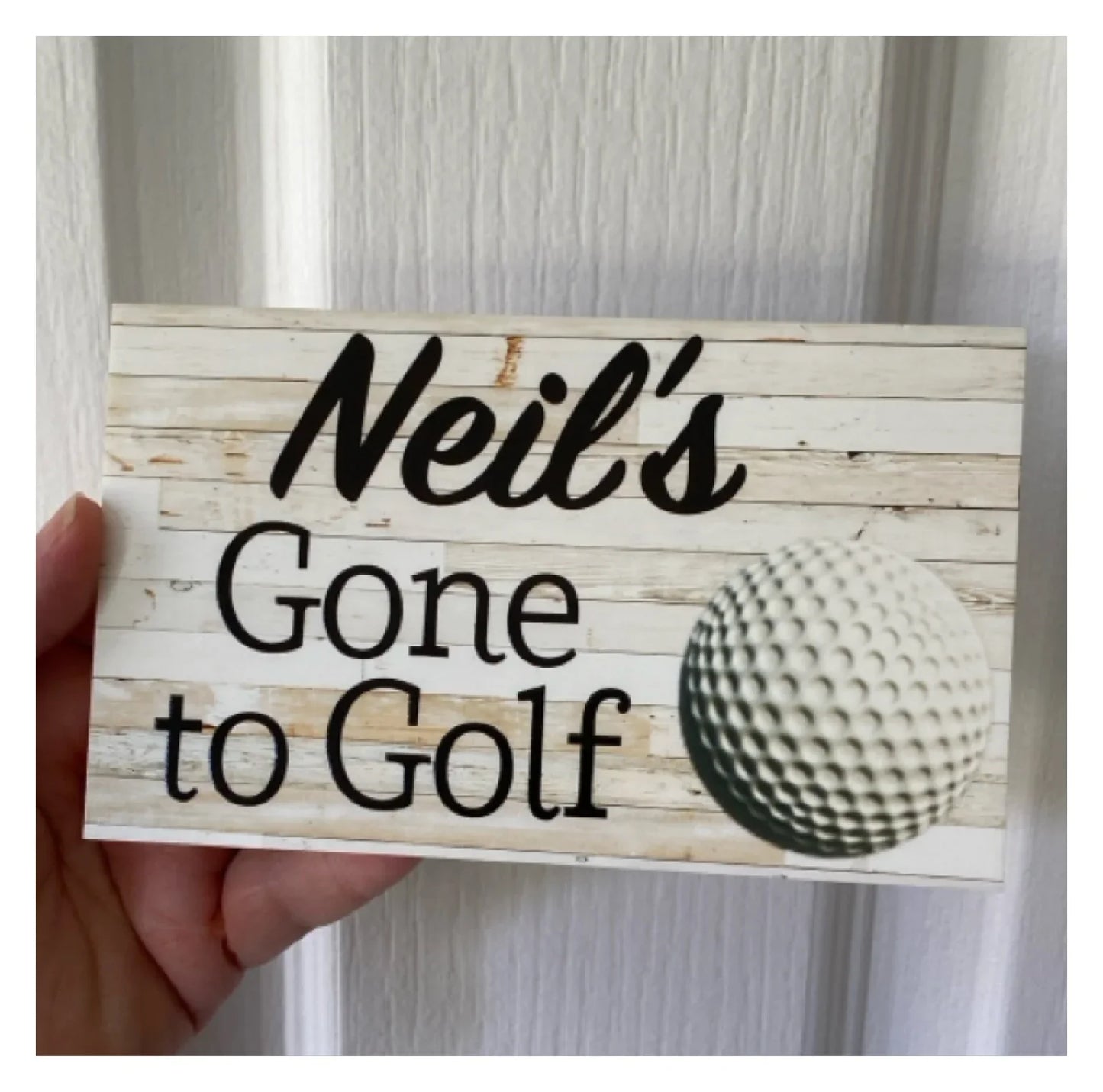 Gone To Golf Your Name Custom Personalised Sign - The Renmy Store Homewares & Gifts