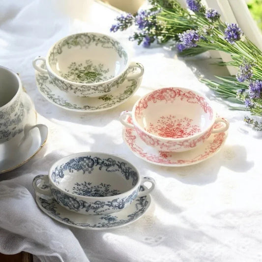 Cup English French Style Elegance Ceramic - The Renmy Store Homewares & Gifts