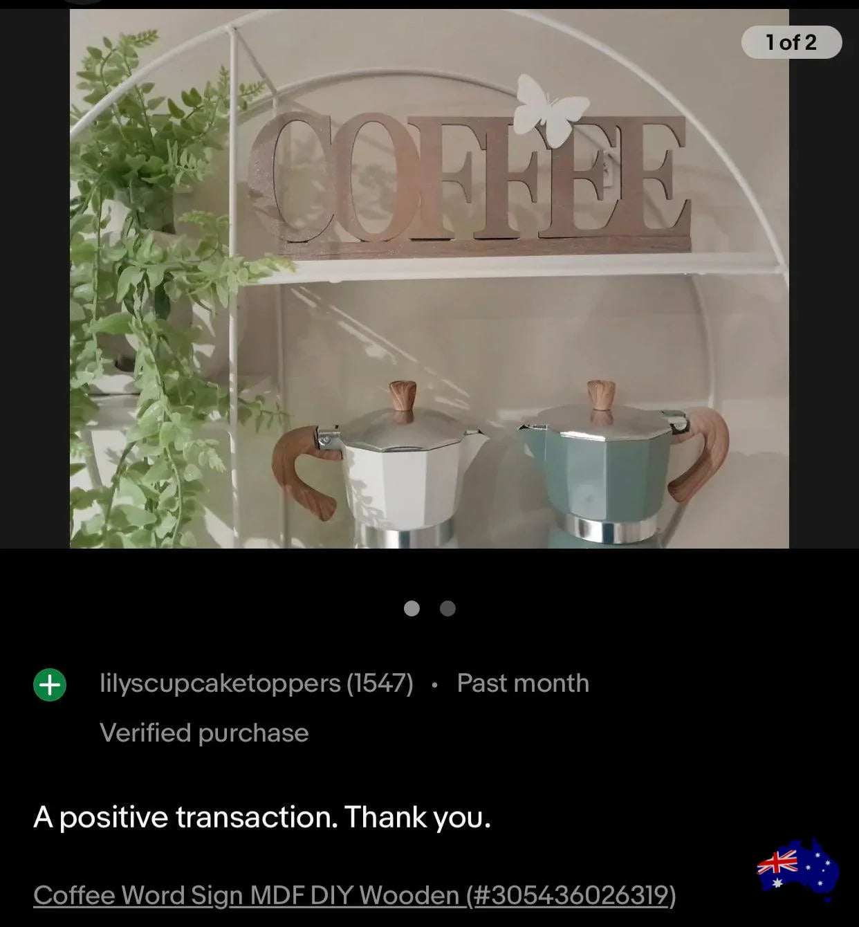 Coffee Word Sign MDF DIY Wooden - The Renmy Store Homewares & Gifts