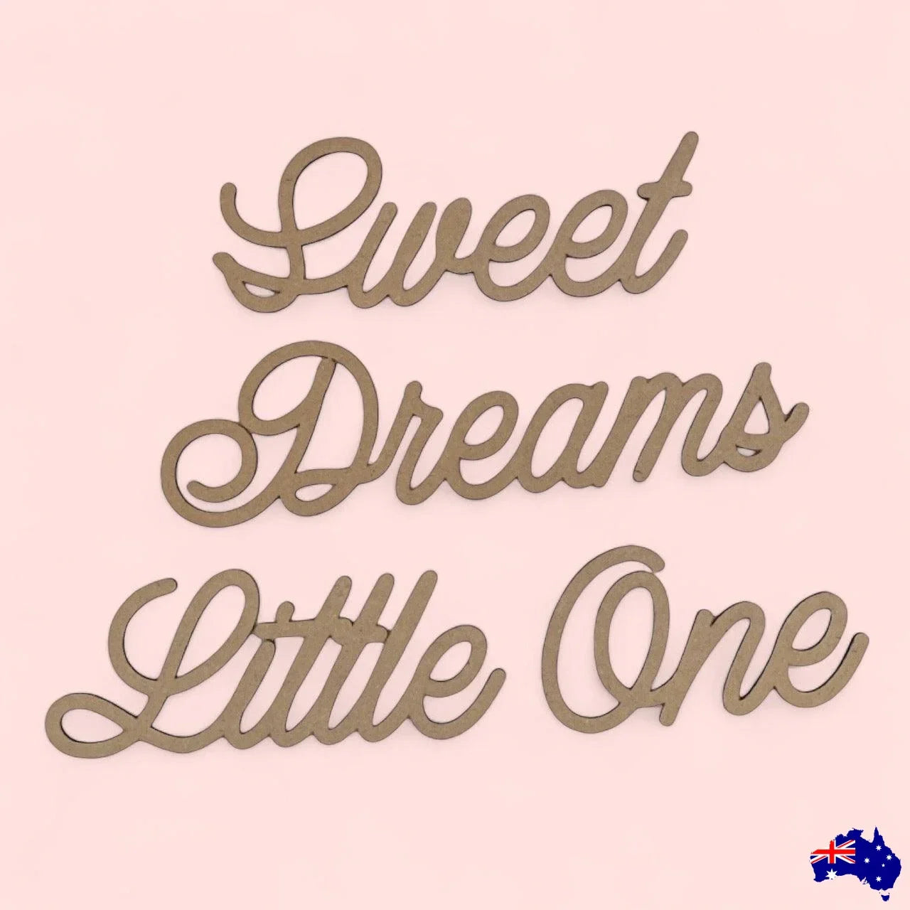 Sweet Dreams Little One Wall Quote Wood Art DIY - The Renmy Store Homewares & Gifts