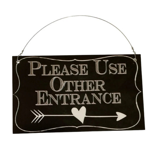 Please Use Other Entrance Vintage Arrow Sign - The Renmy Store Homewares & Gifts