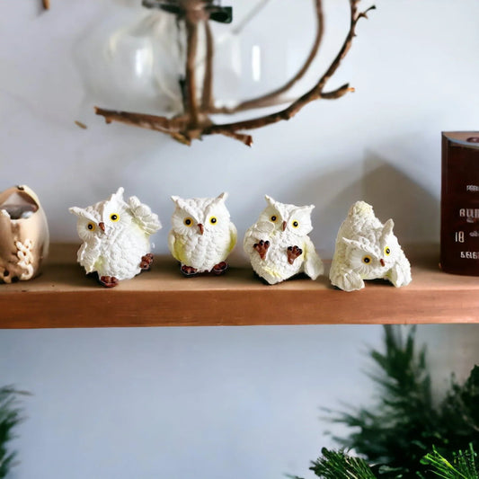 Owl Set of 4 Cheeky Birds - The Renmy Store Homewares & Gifts