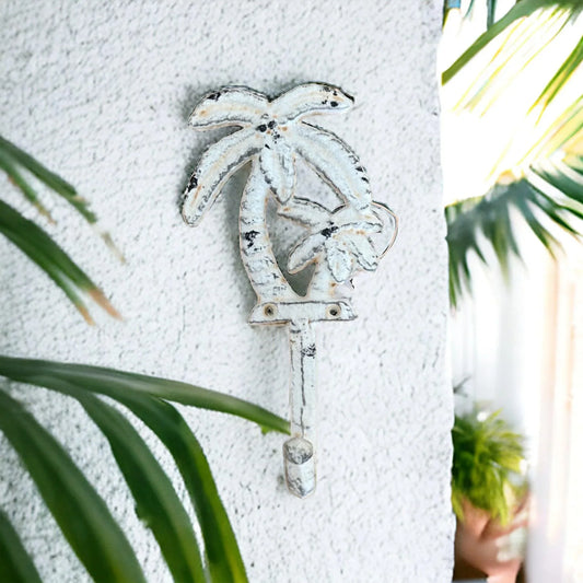 Hook Palm Tree Rustic White - The Renmy Store Homewares & Gifts
