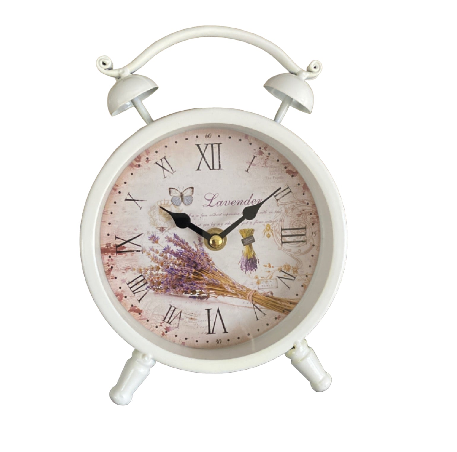 Clock Lavender Butterfly Country - The Renmy Store Homewares & Gifts 