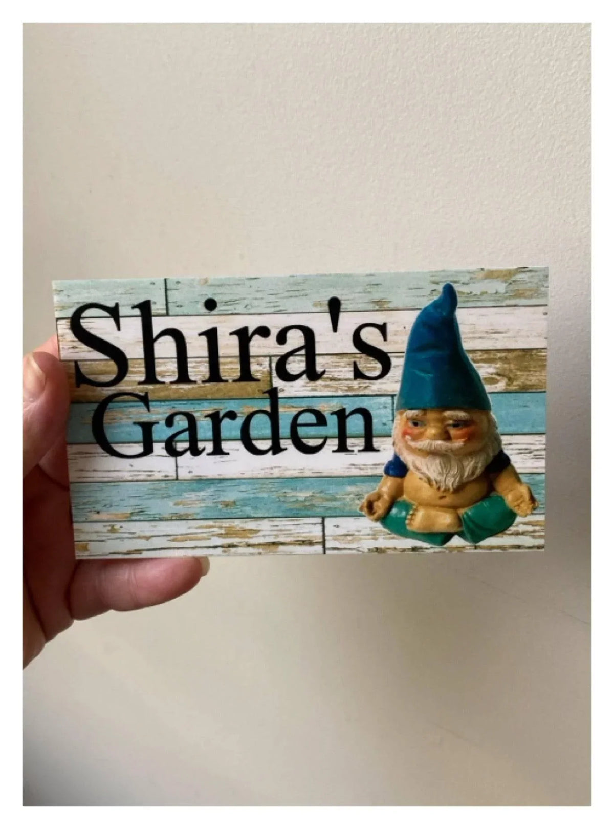 Gnome Custom Persoanlsied Blue Sign - The Renmy Store Homewares & Gifts