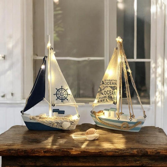 Sailing Boat House Nautical Light LED - The Renmy Store Homewares & Gifts