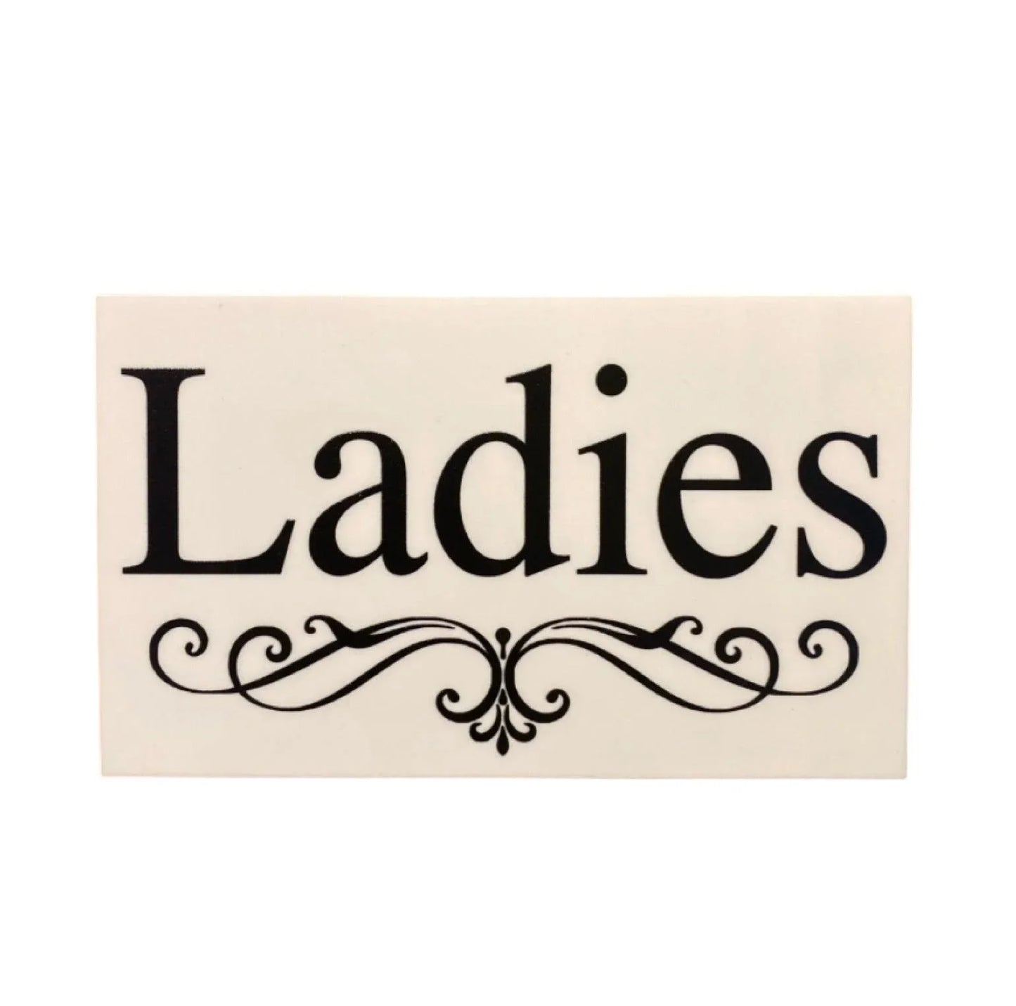 Toilet Door Ladies Gents White Elegance Sign - The Renmy Store Homewares & Gifts