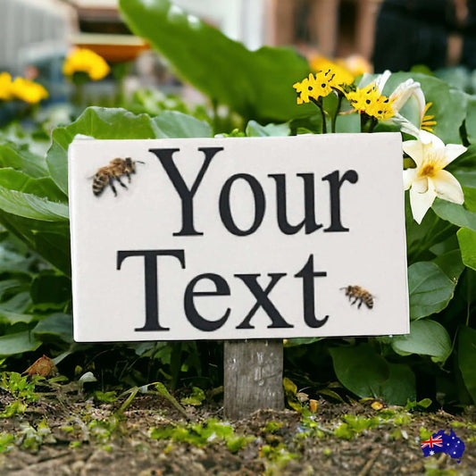 Bee Garden Custom Wording Sign - The Renmy Store Homewares & Gifts