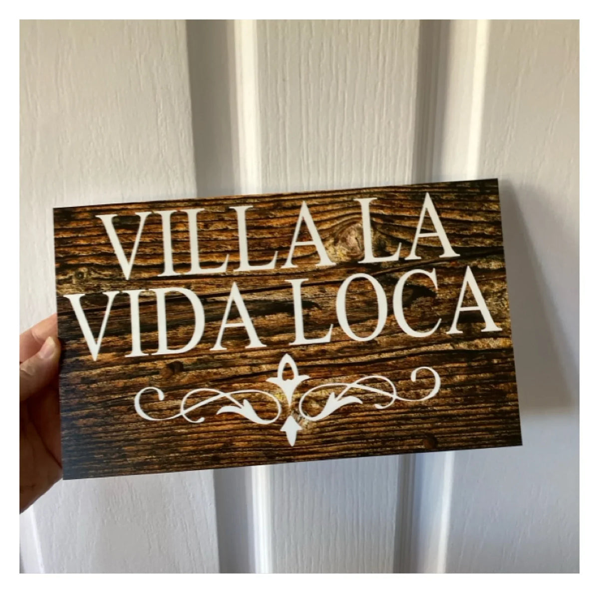 Custom Sign Personalised - Dark Wood Timber Look - Australian Made