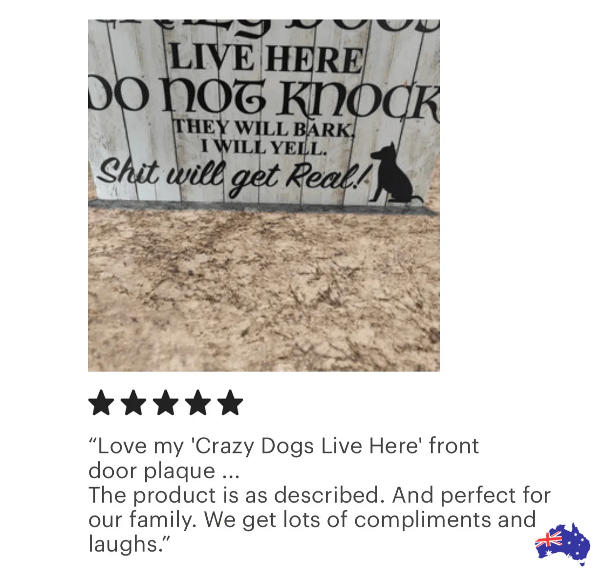 Crazy Dogs Live Here Do Not Knock Sign - The Renmy Store Homewares & Gifts