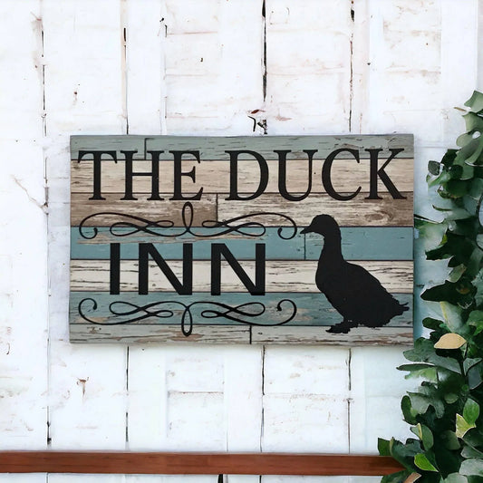 The Duck Inn Blue Sign - The Renmy Store Homewares & Gifts