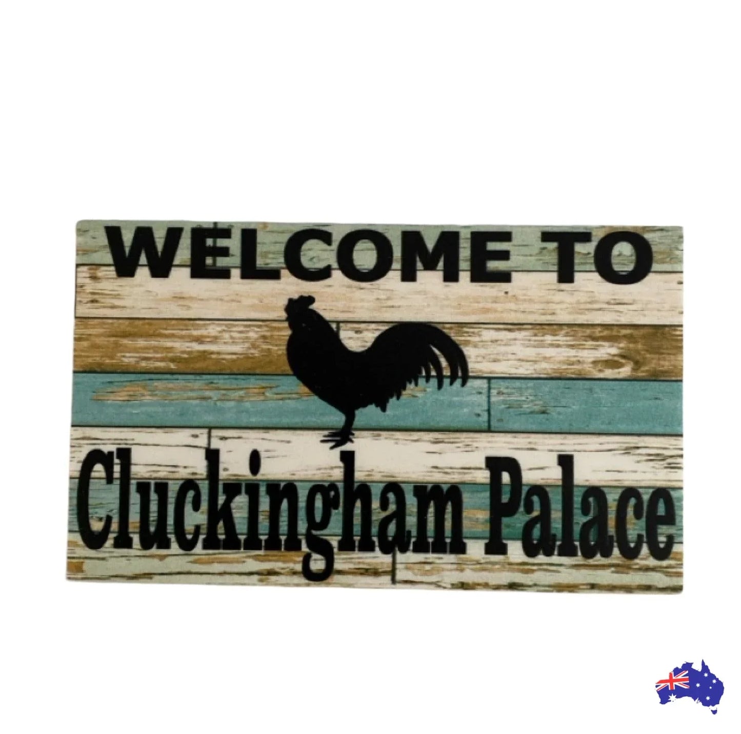 Cluckingham Palace Chicken Coop Rustic Blue Sign - The Renmy Store Homewares & Gifts