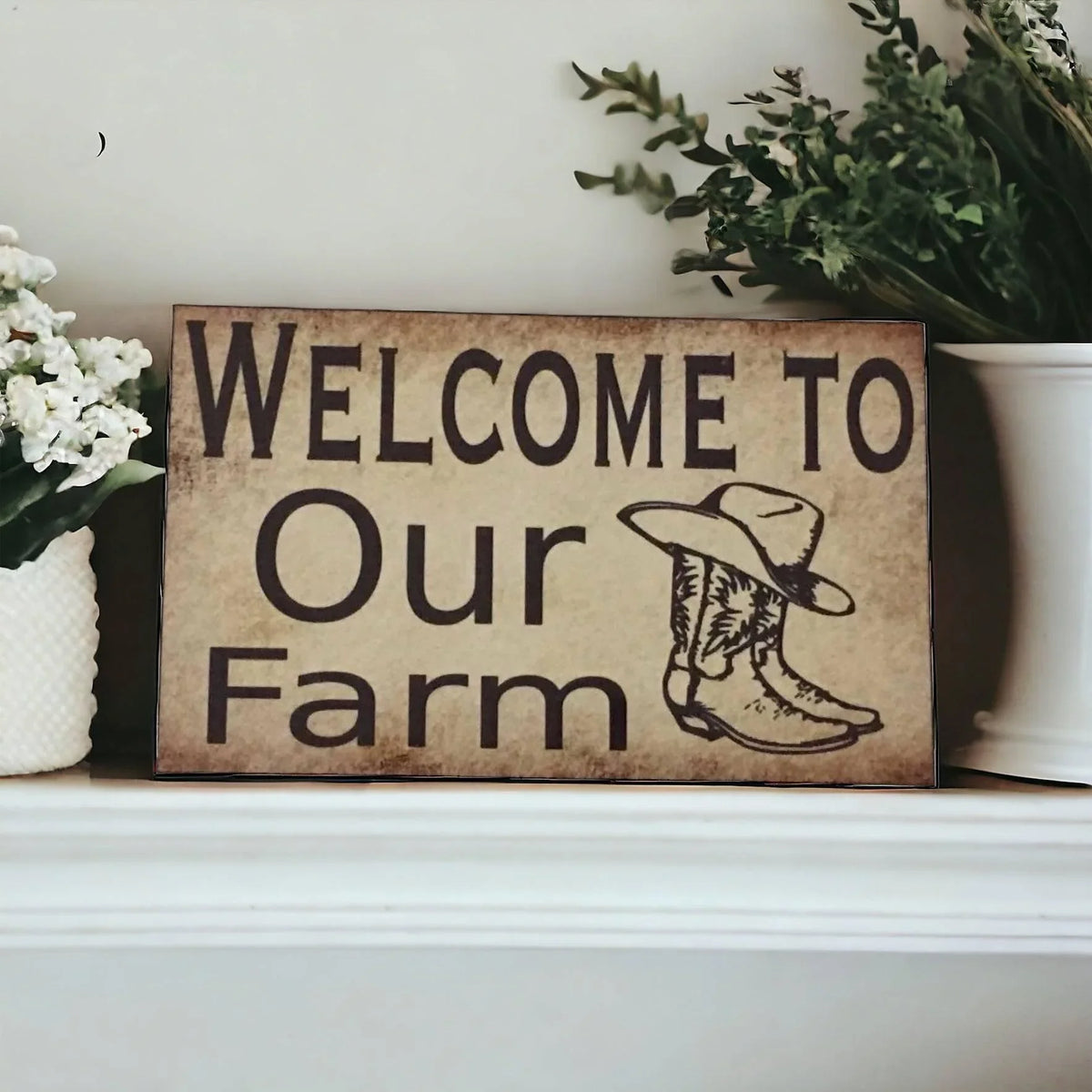 Welcome To Our Farm Sign - The Renmy Store Homewares & Gifts