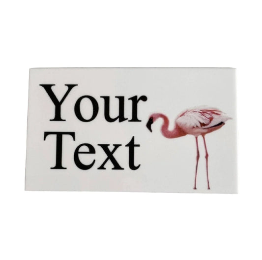 Flamingo Pink Bird Persoanlised Custom Sign - The Renmy Store Homewares & Gifts