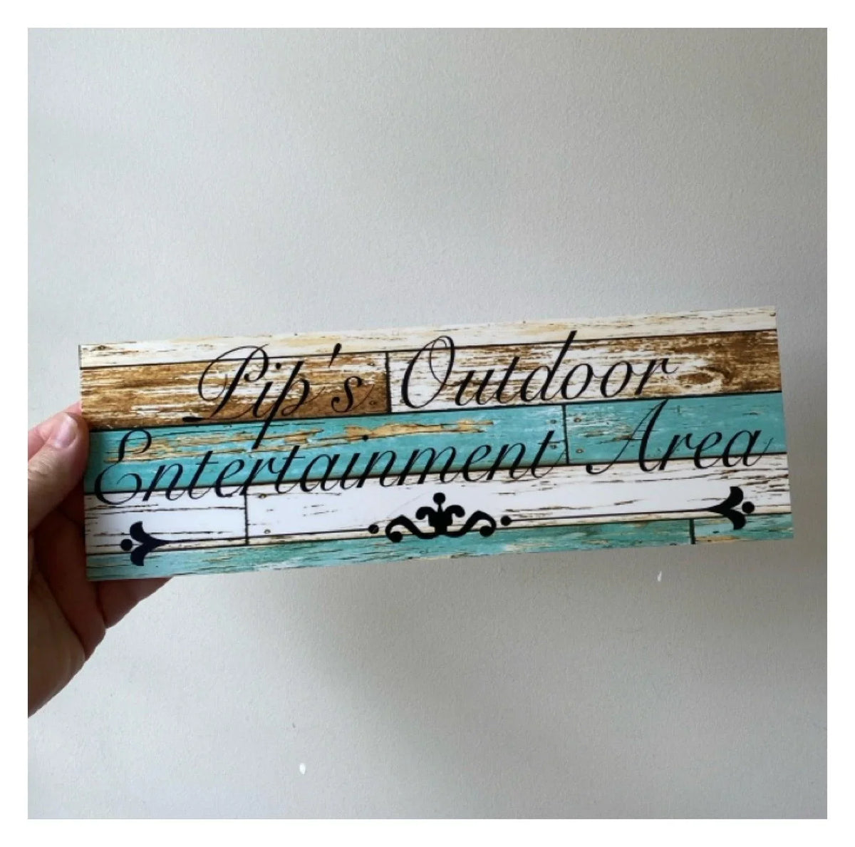 Custom Personalised Rustic Blue Sign - The Renmy Store Homewares & Gifts