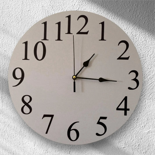 Clock Wall Light Grey Aussie Made - The Renmy Store Homewares & Gifts