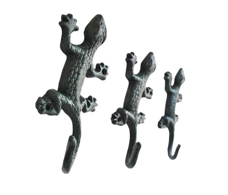 Wrought Iron Gecko Hook Cast Iron Garden Hook - The Renmy Store Homewares & Gifts