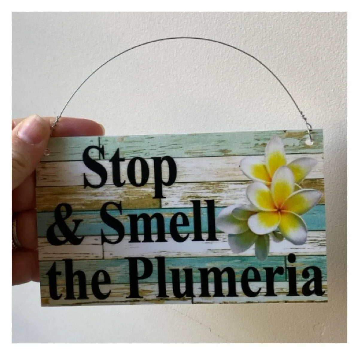 Frangipani Custom Personalised Blue Sign - The Renmy Store Homewares & Gifts