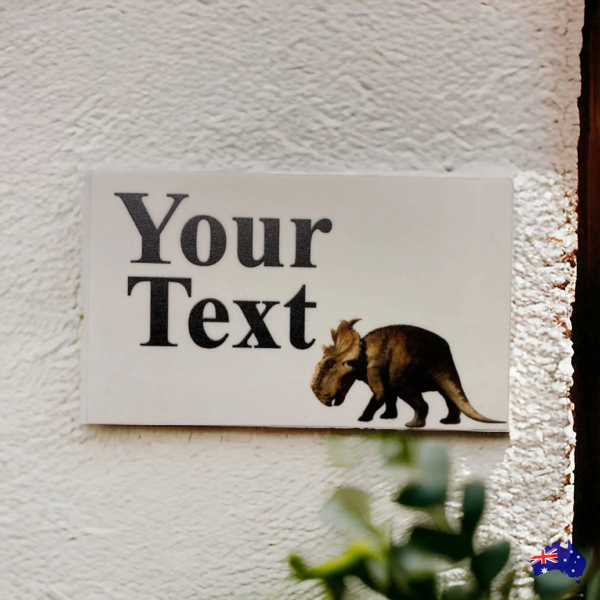 Dinosaur Triceratops Custom Personalised Sign - The Renmy Store Homewares & Gifts