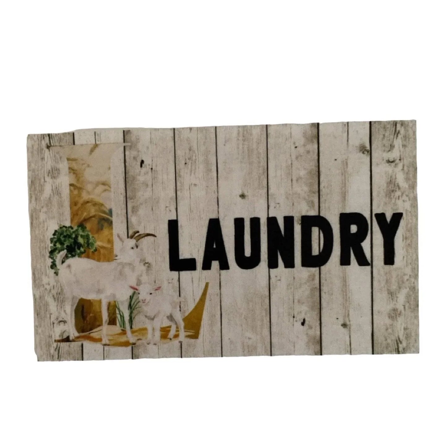Toilet Laundry Bathroom Country Dog Goat Cow Sign - The Renmy Store Homewares & Gifts