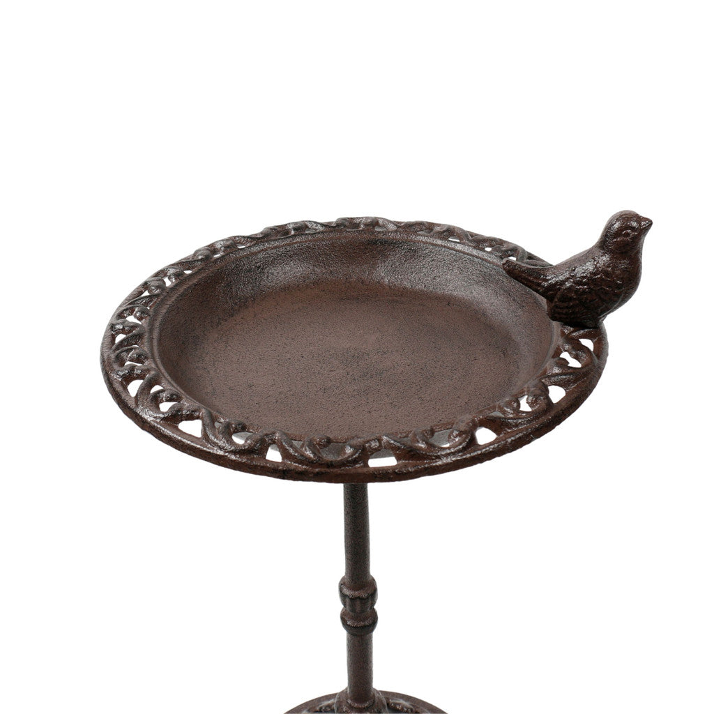 Bird Feeder Bath Country Cast Iron Birdie Stand