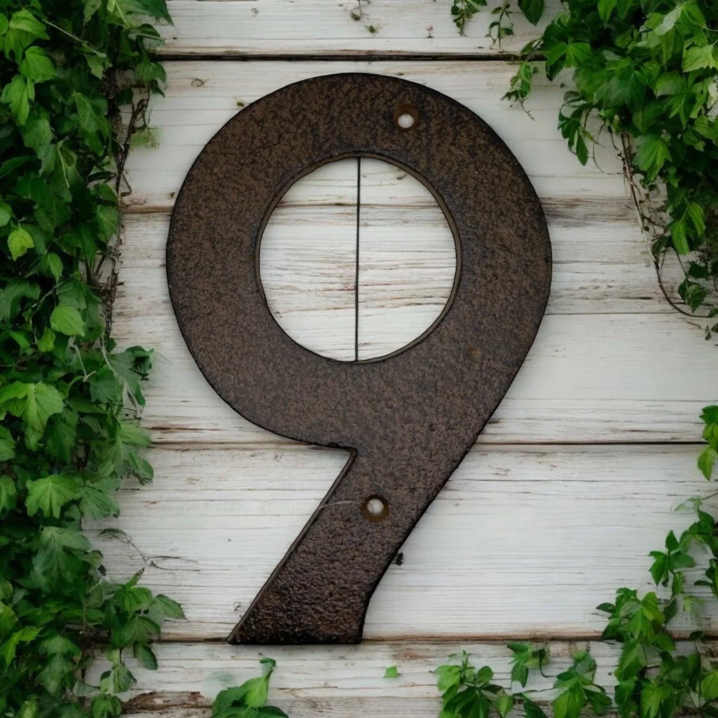 Number 9 Cast Iron Metal House Street Fence Wall Letterbox Large 16cm - The Renmy Store Homewares & Gifts